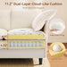 69 Inches Beige Overstuffed Ergonomic Chenille Sofa