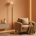 Wood Torchiere Floor Lamp Dimmable Color Temperature