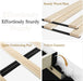 Queen Size Bed Frame with Headboard, Queen Size Corduroy Upholstered Platform Bed Frame with Soft Headboard, Wooden Slats Support, No Box Spring Needed, Easy Assembly, White
