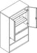 Brigade 800 Series Lateral File Cabinet with Storage, Letter/Legal, 2-Drawer, Black, 19 1/4" D