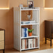 Bookshelf, Bookcase for Small Spaces, 4 Tier Shelf White Book Organizer Storage Display Rack for Kids Room, Living Room, Office, Bedroom and Bathroom