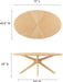EEI-3849-OAK Crossroads 71" Oval Wood Dining Table, Oak