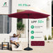 10 Ft Outdoor Patio Umbrella W/Tilt and Crank, Wine Red