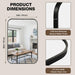 24"X36" Bathroom Mirrors for over Sink, Matte Black Rectangle Vanity Mirror