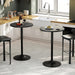 23.6'' round Pub Table, Adjustable Height Cocktail Tables for Events, Swivel High Top Table for Bistro, Kitchen, Restraurant, Indoor & Outdoor, Black