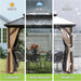 8x10Ft Hardtop Galvanized Steel Patio Gazebo Brown