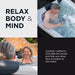 Square Bubble Massage Spa with Hard Exterior & Soft Lining Interior, 4 to 6 Person Outdoor Hot Tub with Hydro Jets, Oslo