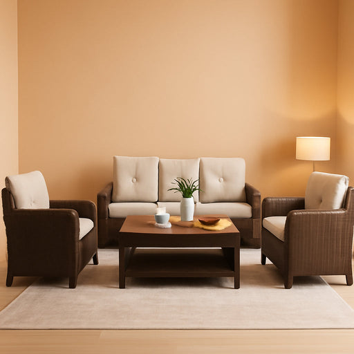 4 Piece All Weather Wicker Patio Furniture Set for Porch Patio