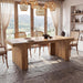 70.9Inches PremiumHandcrafted Wood Dining Table Arched Legs