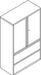 Brigade 800 Series Lateral File Cabinet with Storage, Letter/Legal, 2-Drawer, Black, 19 1/4" D