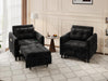 Black Upholstered Sleeper Chair Pull Out Bed For Small Rooms