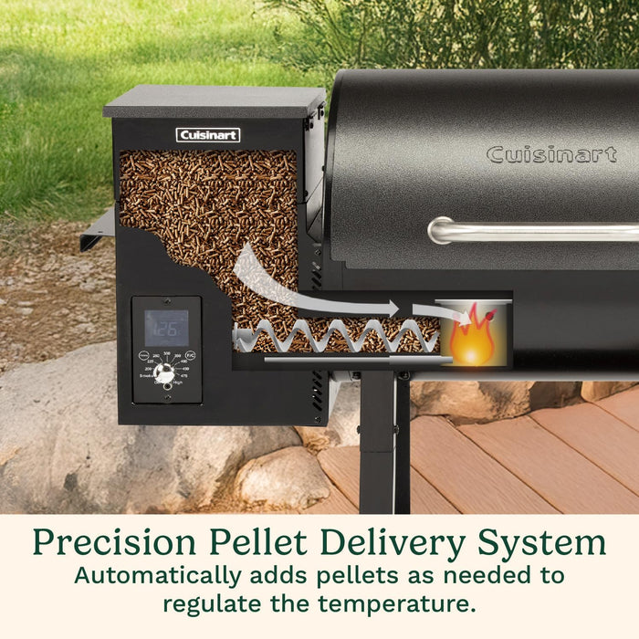 Wood Pellet Grill & Smoker, 465 Square Inches Barrel Pellet Grill for Smoking Meat, Jerky, Vegetables, 8 in 1 BBQ with Digital Control, Auto Start and Temperature Probe