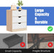 3 Drawers Dresser, Fabric PU Drawer with Wood Frame, Large Organizer, Small Dresser with Drawer, Chest of Drawers for Closet, Living Room,Hallway,Oak and White