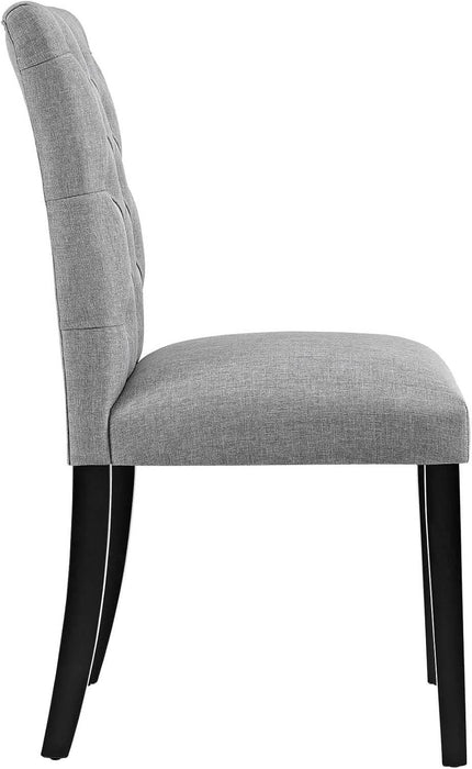 MO- Duchess Modern Tufted Button Upholstered Fabric Parsons, Dining Chair, Light Gray