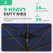 9 Ft Half Outdoor Patio Umbrella W/Crank, Navy
