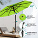 10 FT Outdoor Patio Umbrella, Patio Table Umbrella with Push Button Tilt and Crank, Outdoor Patio Umbrellas with 8 Fiberglass Ribs, Patio Umbrellas for Market, Garden, Pool (Apple Green)