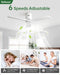 52 Inch Smart Ceiling Fan No Light, Flush Mount Low Profile
