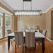 Black Rectangle Crystal Chandelier 51 Inches Industrial