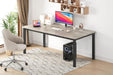 Grey Industrial Dining Table 78Inch MortiseTenonJoint