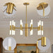 Modern Gold Chandelier 20-Light, Large Luxury round Candle Chandeliers with Acrylic Shades, 26.7" Dining Room Light Fixture for High Ceilings, Living Room, Foyer, Entryway, G9 Base