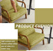 Green Corduroy Mid Century Accent Armchair Cushion