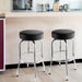 29" H Iron Backless Swivel Bar Stool,Holds up to 300 Lbs,Shop Stool with Black Leatherette Padded Chrome Frame, Black