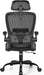Office Chair, Desk Chair with Adjustable Lumbar Support, Ergonomic Computer Chair with High Back and Armrest, Adjustable Height Gaming Chair Home Office Swivel Chair(Black)