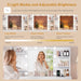 Vanity Desk with Mirror and Lights, Makeup Vanity with 9 Drawers, 4 Shelves & 5 Jewel Hooks, White Vanity with Outlet & 3-Color Dimmable LED, Dressing Table for Women, Bedroom, White