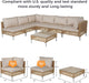 7-Piece Wicker Patio Furniture Set, Boho Outdoor Conversation Set Sectional Sofa with Water Resistant Thick Cushions and Coffee Table, Beige