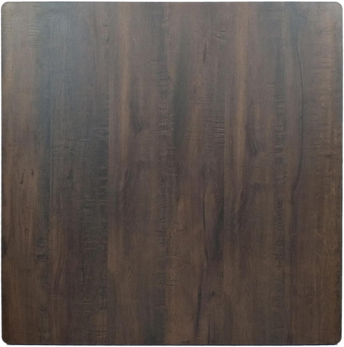 42-Inch Bar Table, Modern Counter Height Pub Table with Laminate Tabletop,Square Home Coffee Bar Table for Kitchen, Dining Room, Living Room, Balcony, Basement, Walnut & Black