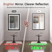 22"X30" Vanity Mirror with Lights, Black Aluminum Framed Led Mirror for Bathroom, Anti-Fog, Stepless Dimmable, Memory Function, 3 Colors Lighted Mirror, Shatter-Proof Bathroom Mirrors, ETL