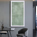 Art Hand-Painted White and Green Thick Texture Abstract Art Oil Painting Contemporary Minimalist Style Art Living Room Office Corridor Wall Decoration Oil Painting 24X48 Inches