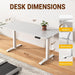 63X27.6 Inch Large Electric Standing Desk, Heights Adjustable,Sit to Stand Up, Work Home Office Computer Table for Walking Pad, Gifts for Dad, Wooden Desktop Desks, White