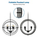 20 Inch 5 Lights Metal Chandelier with Pivoting Interlocking Rings