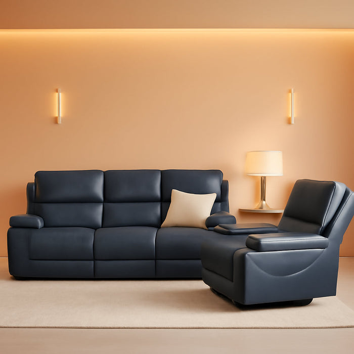 Whitman - Verona Azure - Powered by Freemotion Power Reclining Sofa and Recliner