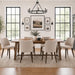 Dining Chairs Set of 6, Upholstered Fabric Kitchen Chairs with Curved Back, Padded Seat and Solid Wood Legs, Modern Dining Chair for Kitchen Dining Room, Camel