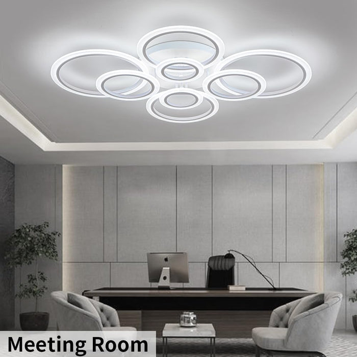 Dimmable LED Ring Ceiling Light Fixture UltraWhite