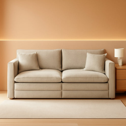 Convertible Modular Sectional Sofa 77Inch Camel Deep
