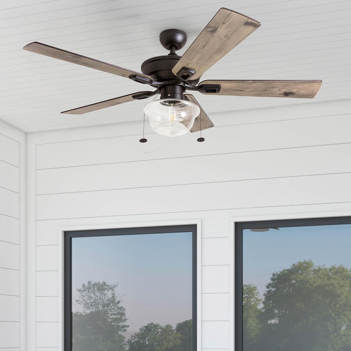 52 Inch Modern Farmhouse Integrated Led Ceiling Fan