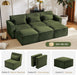 Sleeper Modular Sectional Sofa Couch for Living Room, Modern Sleeper Sofa Bed, Boucle Fabric,Green