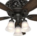 Promenade Indoor Ceiling Fan with LED Lights and Remote Control, 54", Brittany Bronze