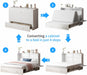 Queen Murphy Bed Featuring Mattress Included White