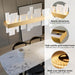 46.8 Inch Modern Adjustable Alabaster Rectangle Chandelier