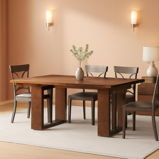 70.8 Inch Dining Table, Rustic Farmhouse Kitchen Table for 6-8 People, Large Dinning Room Furniture Rectangle Dinner Table for Living Room, Apartment, Home Office, Rustic