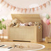39.4” Storage Chest, Toy Box with 2 Safety Hinges, Toy Chest for Bedroom, Storage Bench with Storage, Shoe Bench, Supports 220 Lb, for Living Room, Entryway, Natural