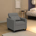 Dark Gray Sleeper Chair Bed ThreeInOneConvertible ModernLinenFabricSofa