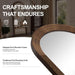 Arched Full Length Mirror with Stand, 75X35 Brown Wood Floor Mirror