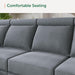 Modular Sectional Sleeper Sofa Reversible, Bluish Grey