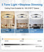 Ceiling Fans with Lights and Remote, 20" Fandelier Ceiling Fan Flush Mount, 3000K-6500K Smart Bladeless LED Fan Light, Modern Low Profile Ceiling Fan with Light for Bedroom, Kids Room and Living Room.