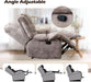 Reclining Couch for Living Room, Extra Wide Modern Overstuffed 3 Seat Recliner Manual Sofa Breathable Fabric and Padded Cushion, Light Brown